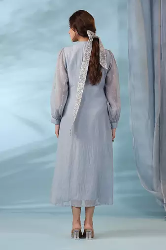 Pigeon blue water lily dress