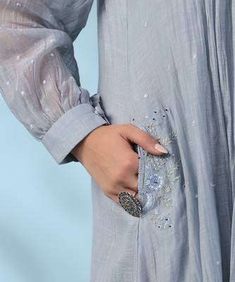 Pigeon blue water lily dress 5