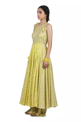 Electric Yellow Toshi Kalidar Set