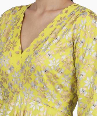 Electric Yellow Preet Kalidar Set 3