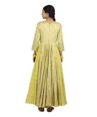 Electric Yellow Preet Kalidar Set 4