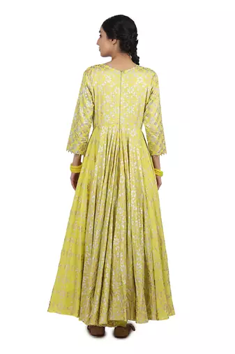 Electric Yellow Preet Kalidar Set