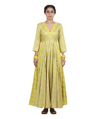 Electric Yellow Preet Kalidar Set 5