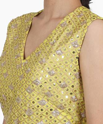 Electric Yellow Paakhi Lehenga Set 5