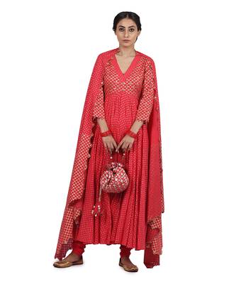Strawberry Ruhi Kalidar Set 1