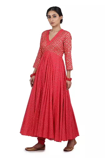 Strawberry Ruhi Kalidar Set