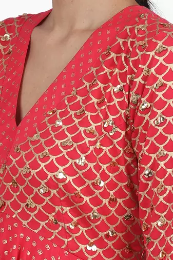 Strawberry Ruhi Kalidar Set