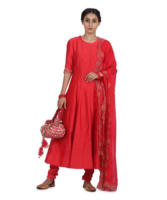 Strawberry Surkh Kalidar Set 1