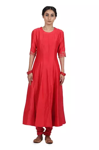 Strawberry Surkh Kalidar Set
