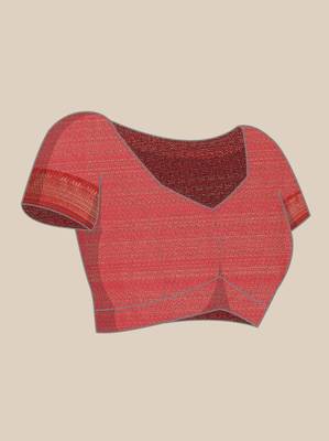 Beautiful Kalamkari Digital Print Sareewith Heavy Rich Zari & Red Color Blouse 4