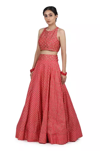 Strawberry Aiman Lehenga Set
