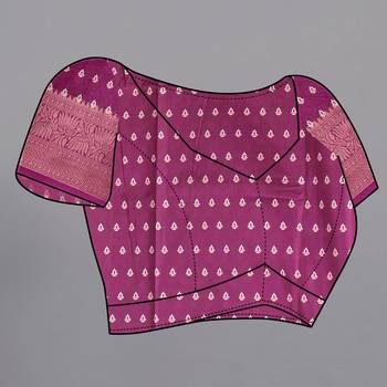 Charming Zigzag Digital Print Saree With Heavy Rich Zari Border & Blouse 4