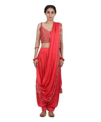 Strwberry Birva Pant Saree Set 3