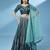 Teal Pure Georgette Sequinse Work Semi-Stitched Lehenga & Unstitched Blouse with Dupatta