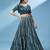 Teal Pure Georgette Sequinse Work Semi-Stitched Lehenga & Unstitched Blouse with Dupatta