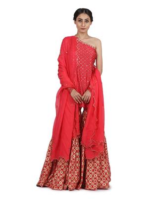 Strawberry Ekra Sharara Set 1