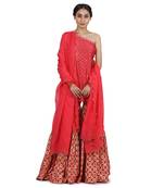 Strawberry Ekra Sharara Set