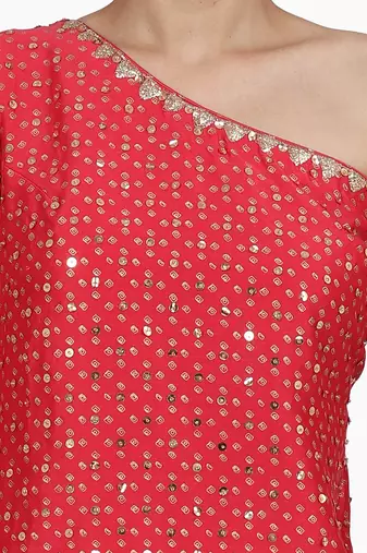 Strawberry Ekra Sharara Set