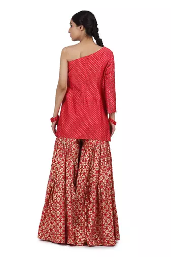 Strawberry Ekra Sharara Set