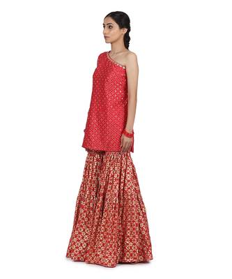 Strawberry Ekra Sharara Set 6