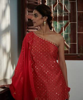 Strawberry Ekra Sharara Set 7