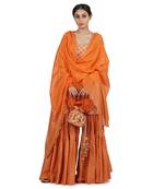 Orange Falak Sharara Set