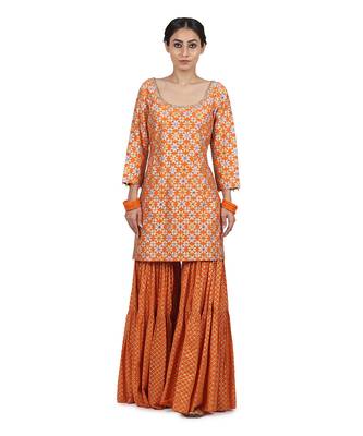 Orange Falak Sharara Set 3