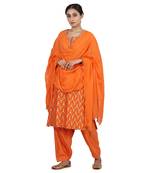 Orange Fiza Suit Set