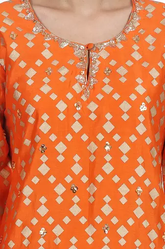 Orange Fiza Suit Set