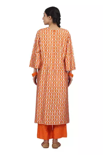 Orange Gurbani Suit Set