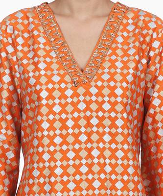 Orange Gurbani Suit Set 6