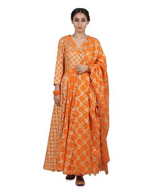 Orange Falak Kalidar Set 1