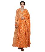 Orange Falak Kalidar Set