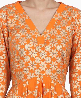 Orange Falak Kalidar Set 2