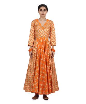 Orange Falak Kalidar Set 4
