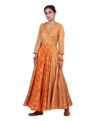 Orange Falak Kalidar Set 5