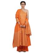 Orange Guntaaz Kalidar Set