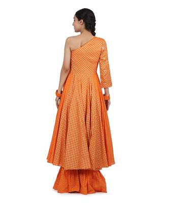 Orange Guntaaz Kalidar Set 2
