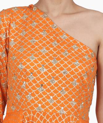 Orange Guntaaz Kalidar Set 5