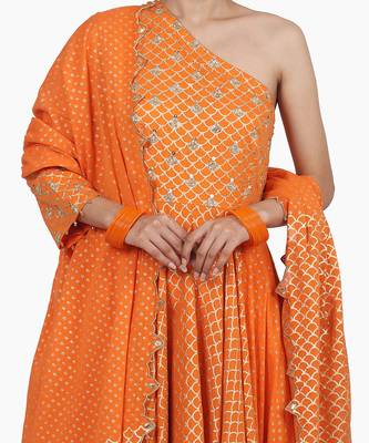 Orange Guntaaz Kalidar Set 6