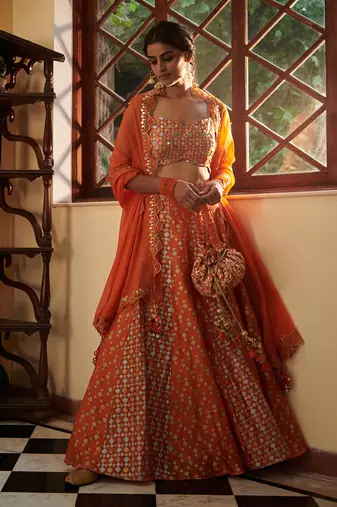Orange Noor Lehenga Set