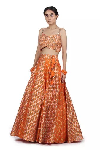 Orange Noor Lehenga Set