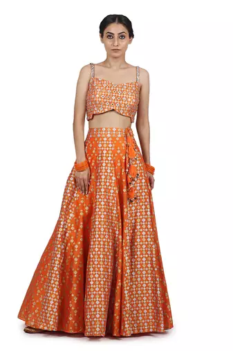 Orange Noor Lehenga Set
