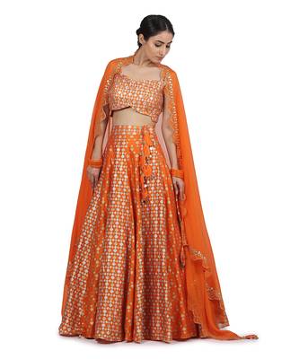 Orange Noor Lehenga Set 6