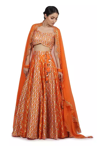 Orange Noor Lehenga Set