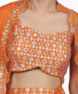 Orange Noor Lehenga Set 7