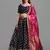Navy blue Color Woven Jacquard Lehenga Choli