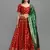 Red Color Woven Jacquard Lehenga Choli