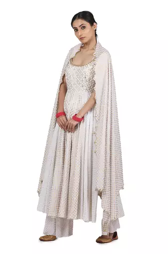 Ivory Ishani Kalidar Set