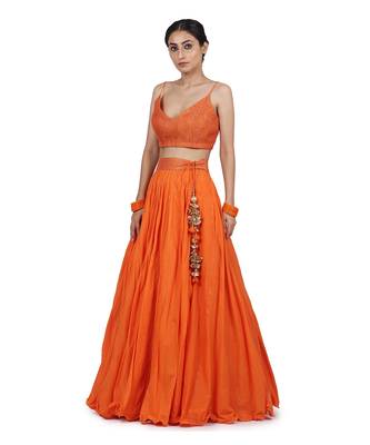 Orange Kyra Lehenga Set 4